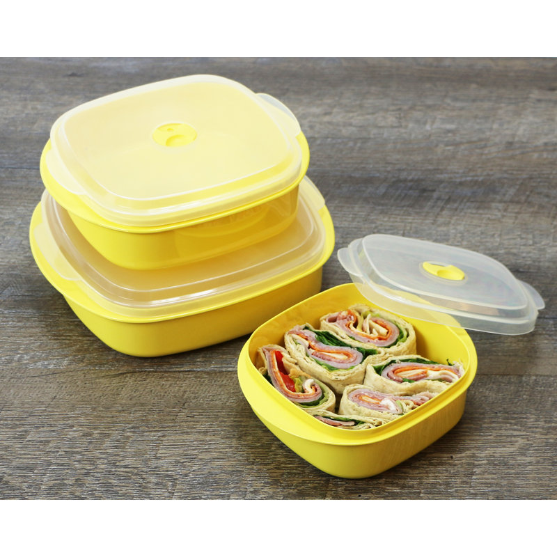 Ensemble de 3 contenants alimentaires Argelis, Citron