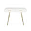 Table d'appoint Glowing - deux faux bois blancs avec pieds en fer doré champagne