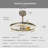Led Crystal 3-blade Ceiling Fan With Light Indoor Living Room Bedroom Ceiling Fan With Light