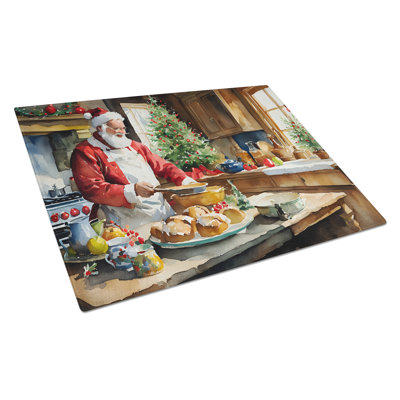 Biscuits avec planche à découper en verre grand père Noël Weihnachtmann