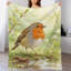 Jeté de luxe en flanelle Robin Bird-133005014