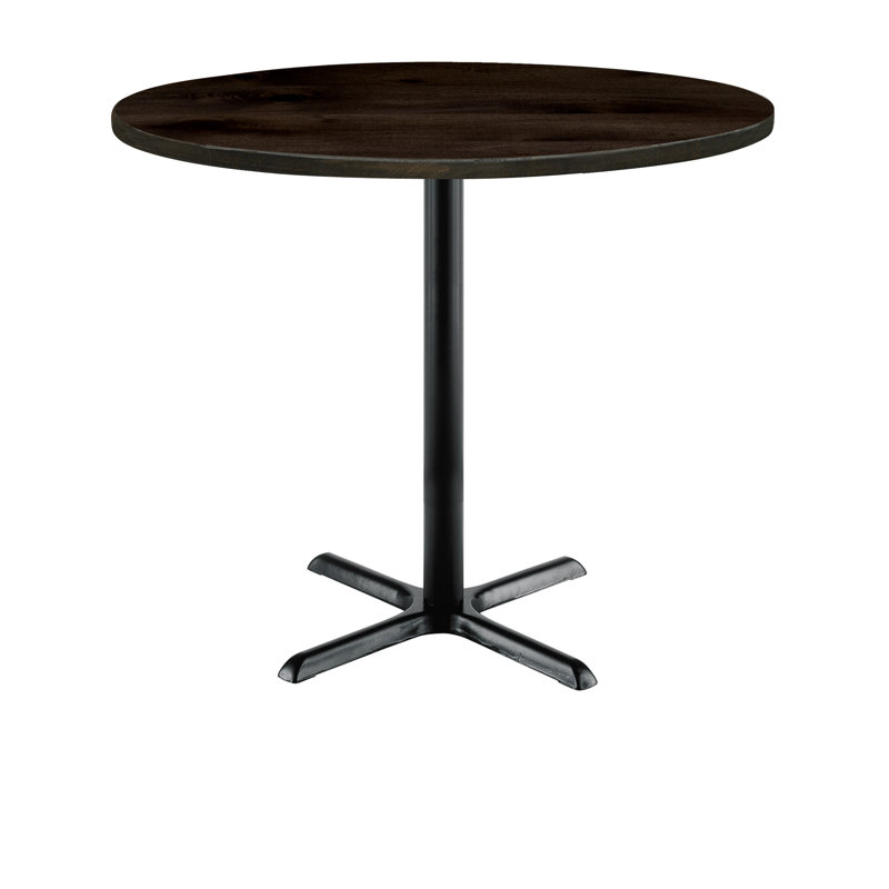 Urban Loft Round Solid Wood Breakroom Table, 41" H x 30" W x 30" D, Espresso