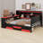 Multi-Functional Gaming Daybed with Built-in Desk, Charging Station and Storage Drawers-1152013643-1152013642