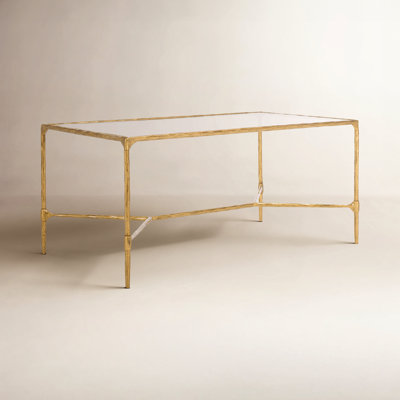 Terenna Metal And Glass Coffee Table
