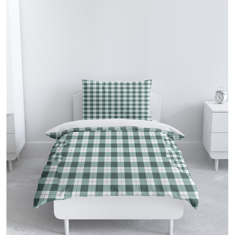 Checkered Duvet Cover, Twin Duvet Cover + 1 Queen Sham