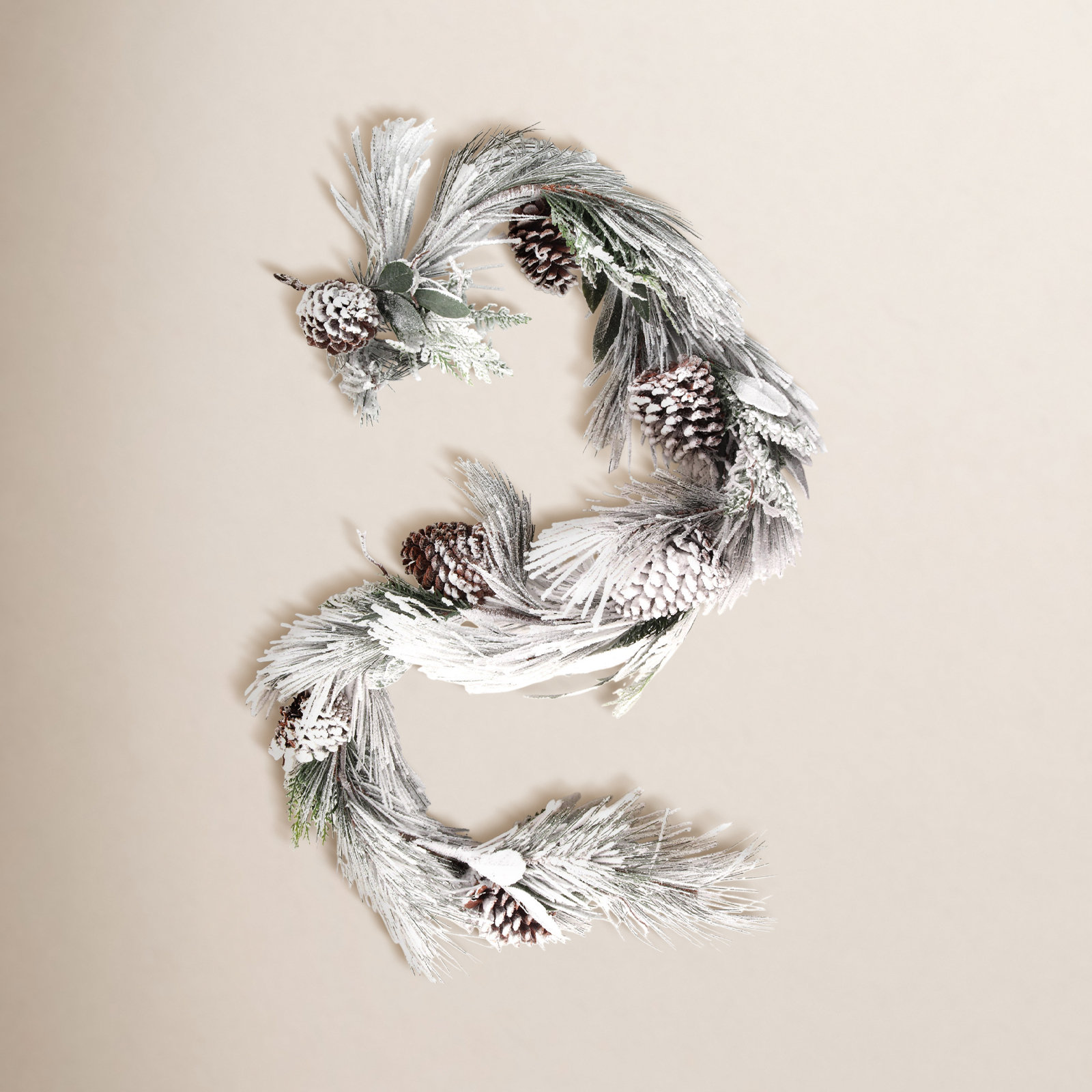 72" Frosted Christmas Garland