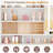 Adriel 43.3" Makeup Vanity Desk With LED Lights, 11 Drawers, Sliding Mirror & Detachable Jewelry Box, Power Outlet