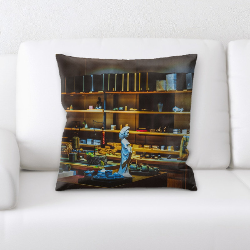 Housse et insert de coussin carré Statue