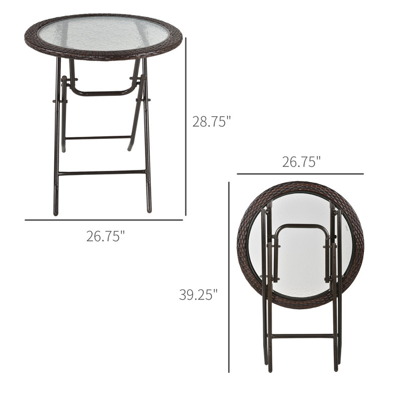 Table bistro pliante