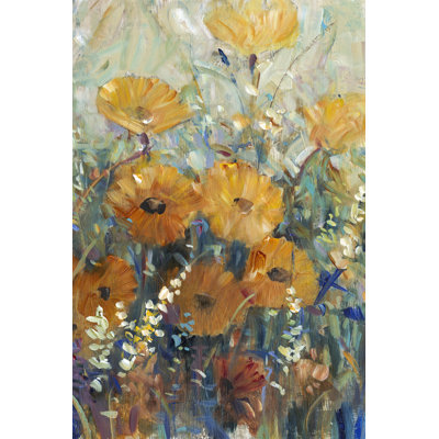 Floral Expression IV by Tim OToole - Wrapped Canvas Painting