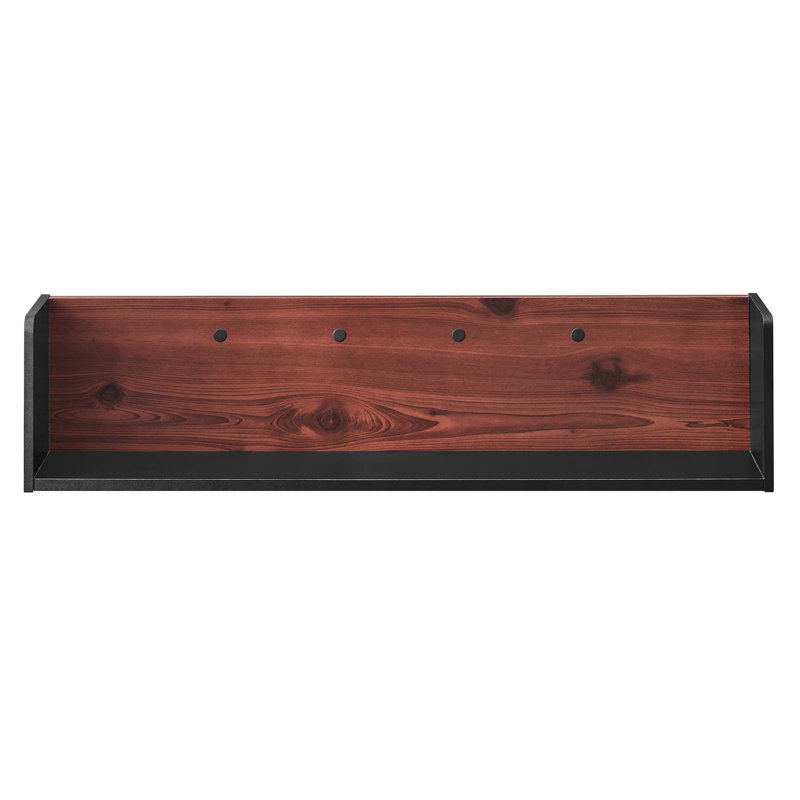 Modway Kinetic Wall-Mount Shelf, Black/Cherry