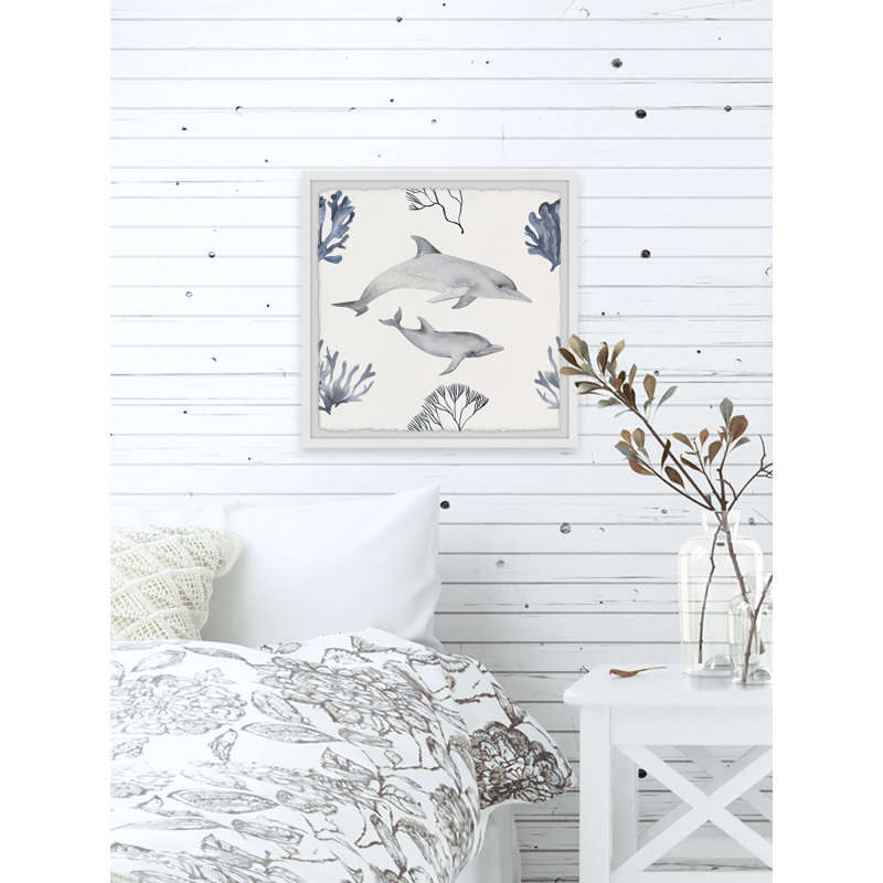 Dolphin Friends - Single Picture Frame Print, 81cm H x 81cm W x 3.81cm D