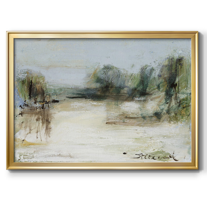 Toile tendue encadrée Wintery Horizon III, Or, H 30 po x l 44 po x P 1,5 po