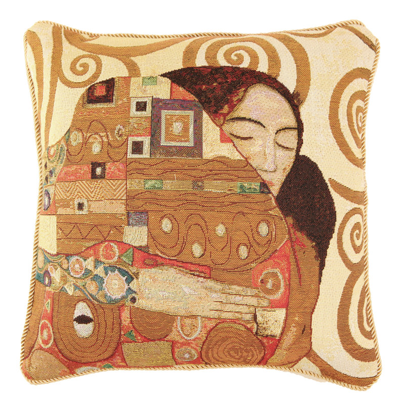 Gustav Klimt Tree of Life Tapestry Euro Pillowcase