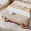 Linen Blend Upholstered Bench-723602381