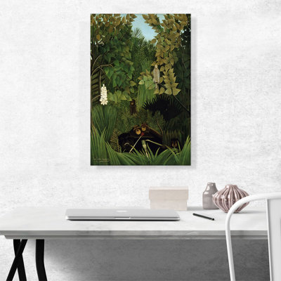 «The Merry Jesters 1906» par Henri Rousseau, reproduction d'art sur toile tendue