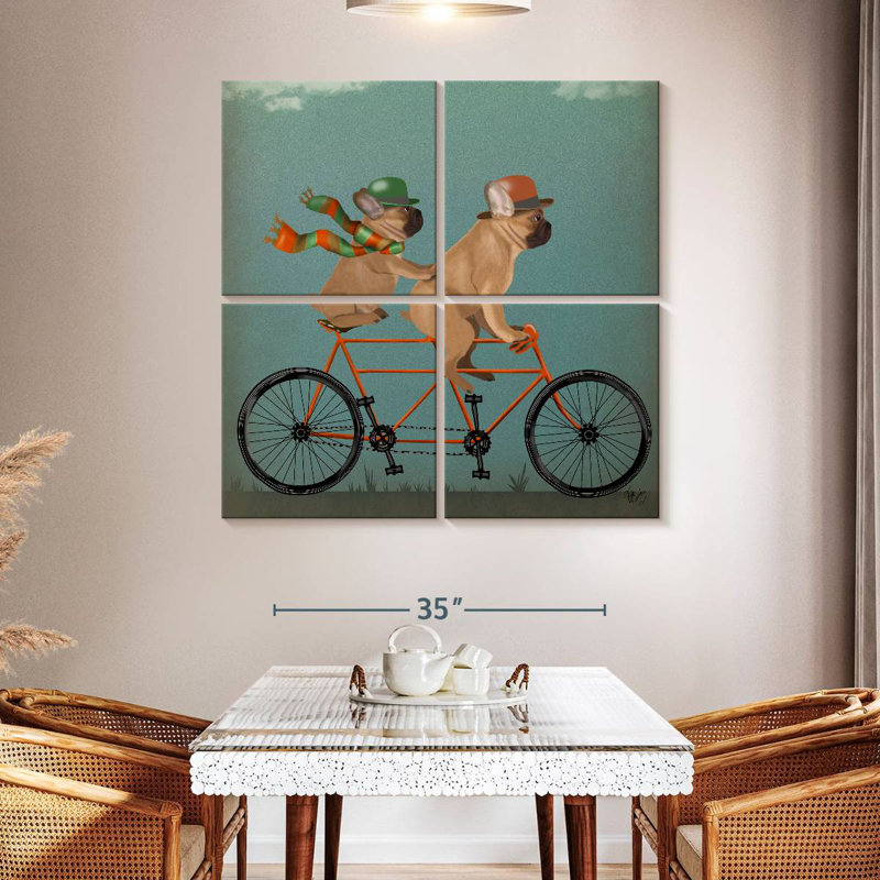 Bouledogue français tandem Brampt, H 45 po x l 45 po