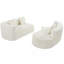 Canapé modulaire de 132 po au design incurvé, canapé modulaire en chenille 2 pièces avec 4 coussins, éponge moelleuse et coussin à ressorts, grand canapé modulaire en éponge pour le salon-303373717