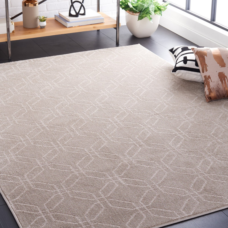 Motif et tapis uni 406 beige, Rectangle 5 pi 3 po x 7 pi 6 po