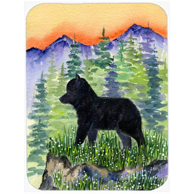 Caroline's Treasures Schipperke Glass Cutting Board