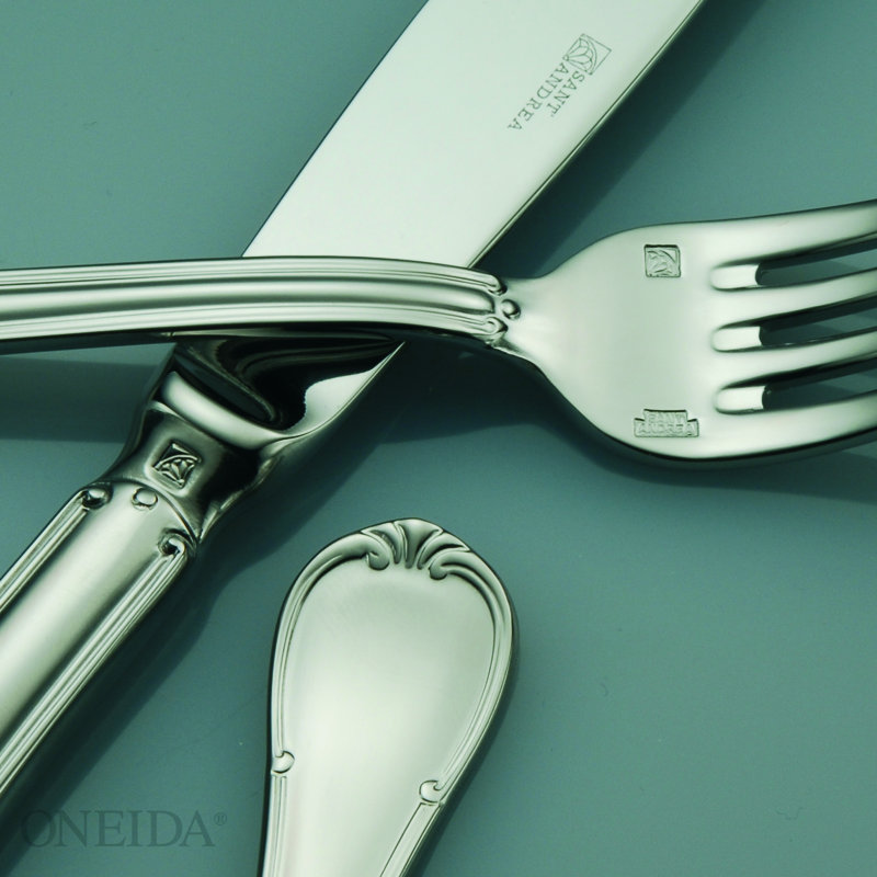 Donizetti Silver Stainless Steel Soup Spoons Set of 12