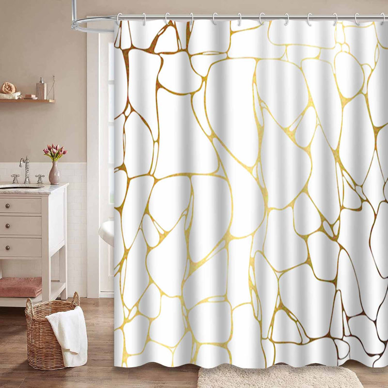 Rideau de douche avec 12 crochets, L 72 po x l 84 po