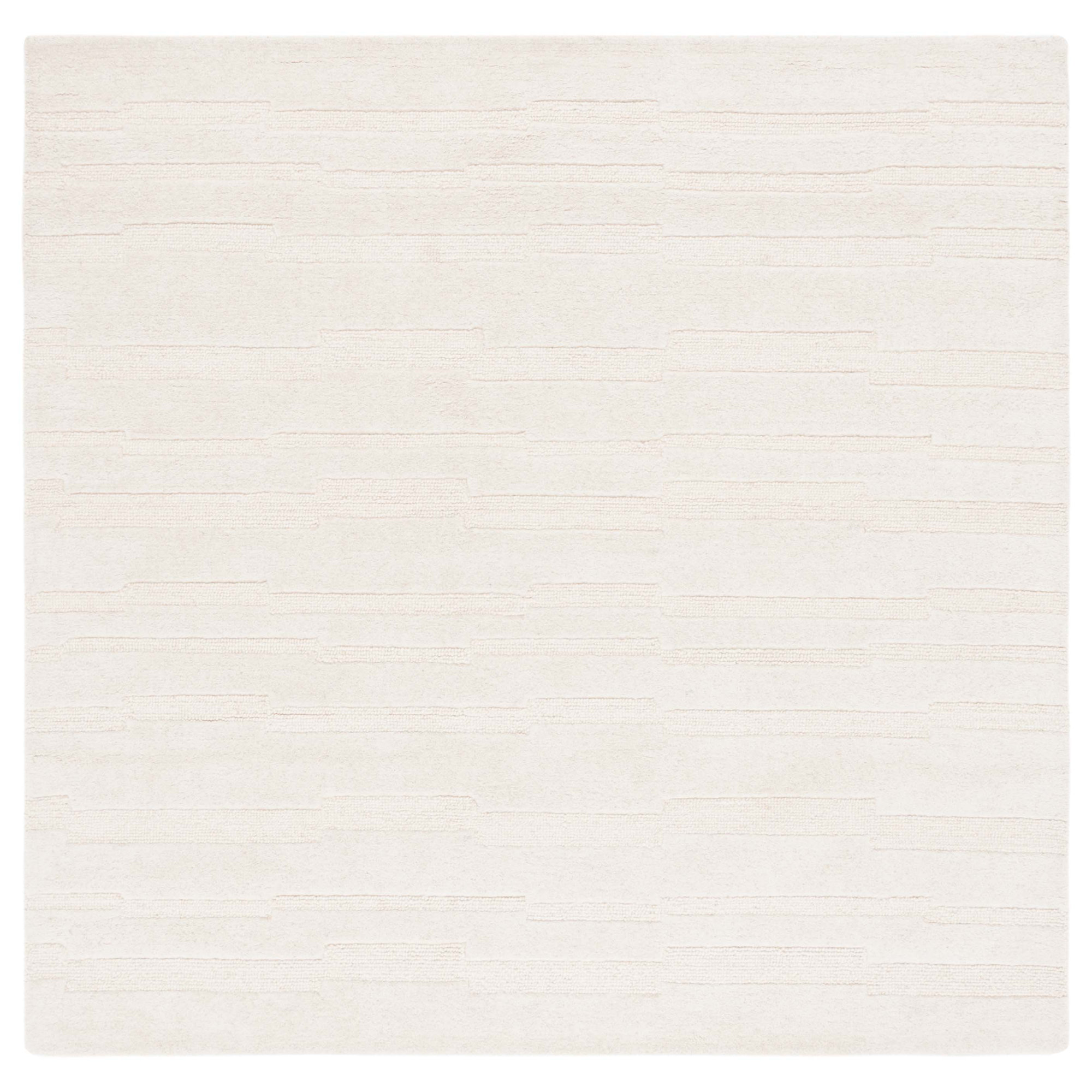 Elona Hand Tufted Wool/Cotton Area Rug in Ivory, Square 6'
