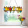 Multi-Colored Stained Glass Birds on a Wire Window Panel