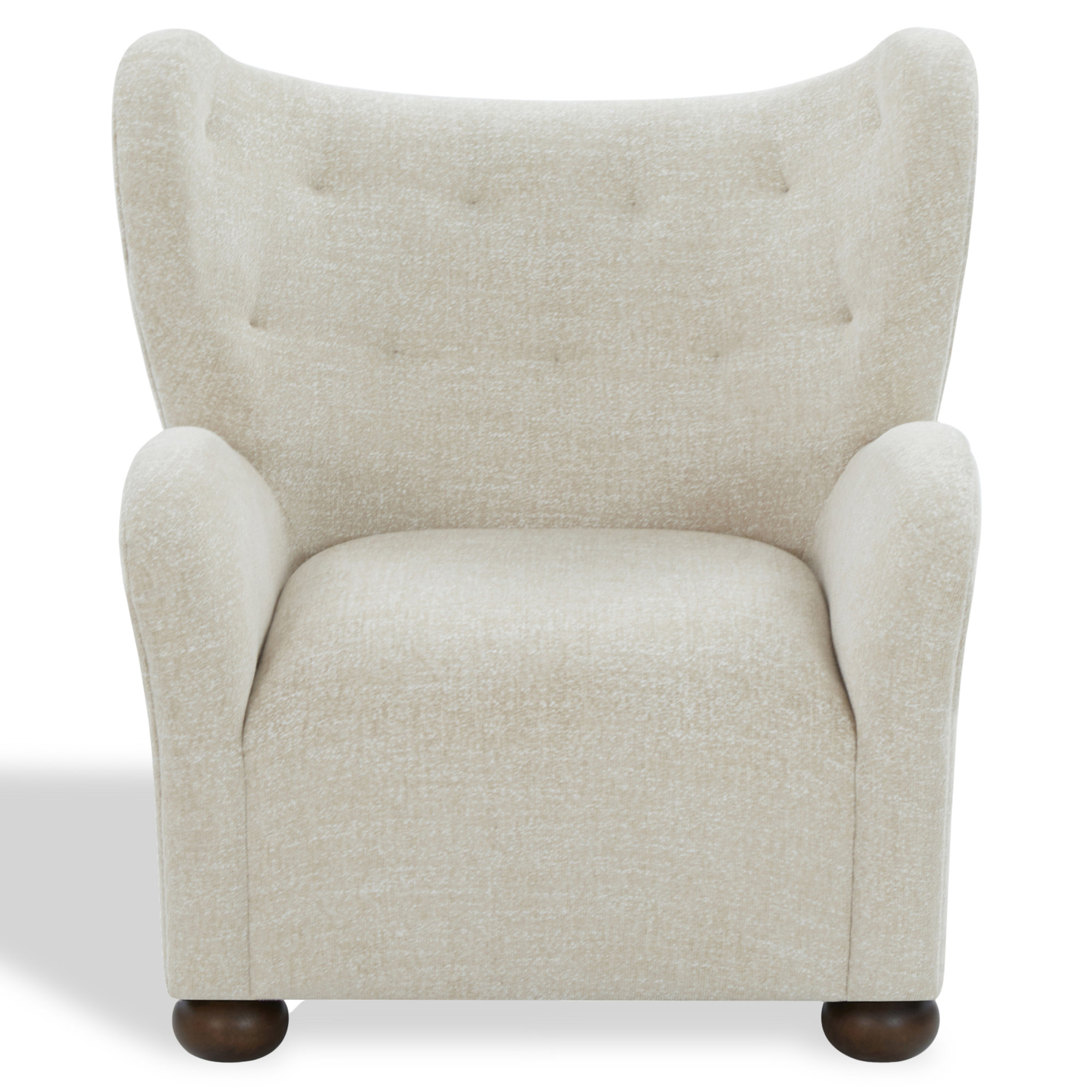 Levin Wingback Accent Chair, Taupe Chenille