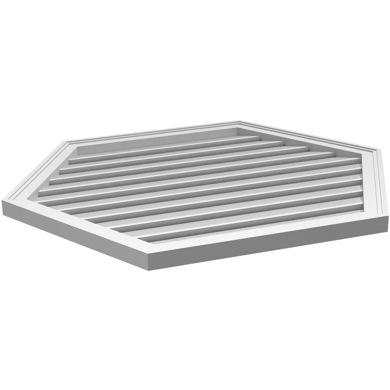Évent horizontal fonctionnel à pignon en uréthane à surface horizontale Signature, H 32 po x l 40 po x P 1,5 po