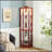 Exquisite Lighted Corner Cabinet With Adjustable Shelves And Carved Decoration-1067051866