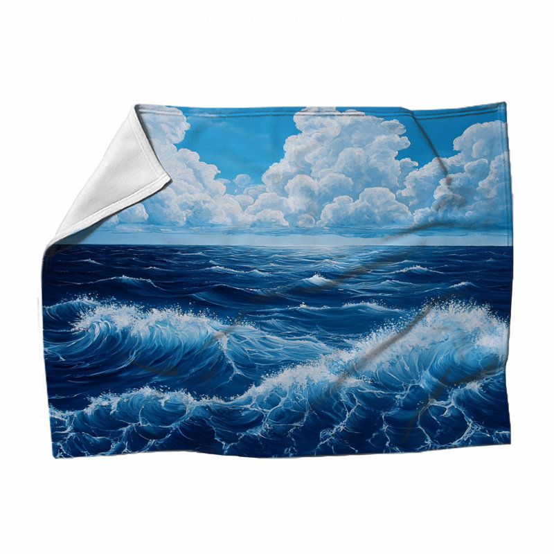 Jeté en molleton Ocean - Jetés nature pour canapés ou lits, L 51 po x H 60 po