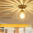 1 - Light Glass Semi Flush Mount Ceiling Light-613000886