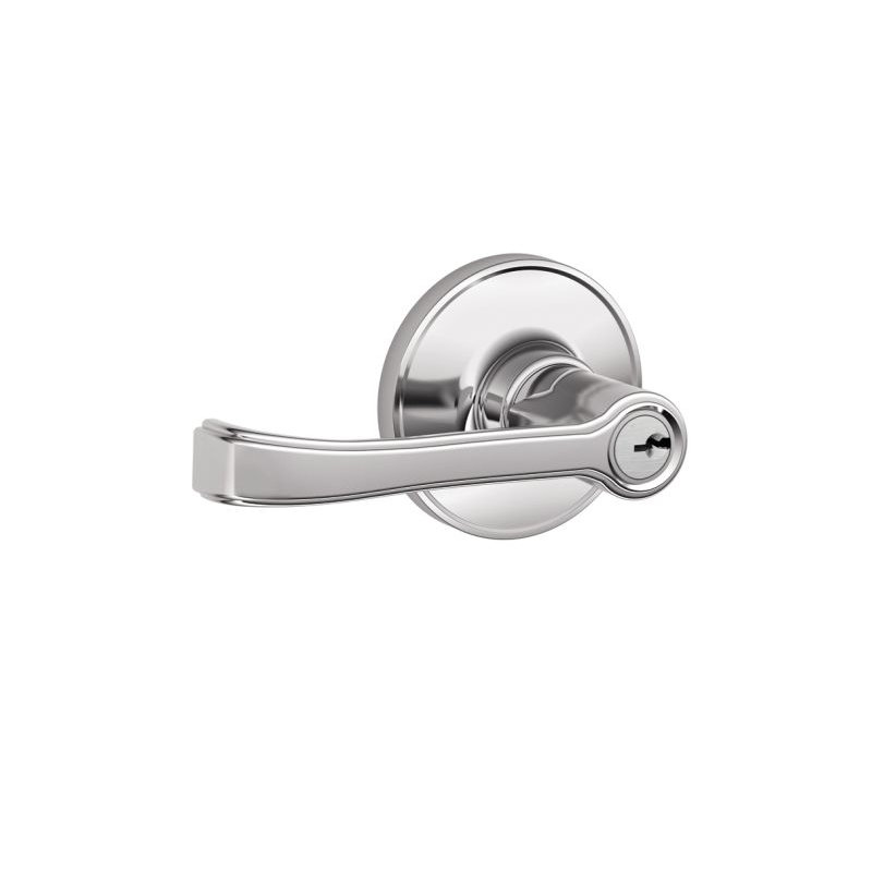 Torino Lever Keyed Entry Lock, Bright Chrome, Yes, Keyed Alike