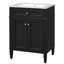 Meuble-lavabo de 61 cm avec lavabo, 2 portes et tiroir basculant. Fermeture silencieuse. Vasque en céramique. Tiroir. Un incontournable moderne. Construction robuste. Étagère de rangement réglable.