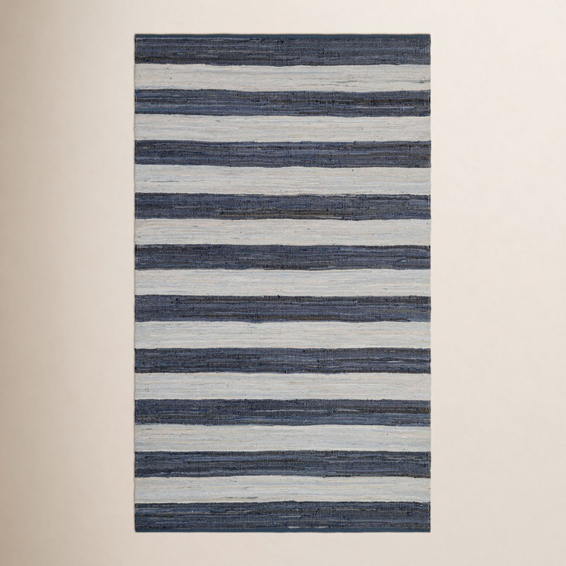Remonat Cotton Striped Indoor Rug, Runner 2'6" x 8'