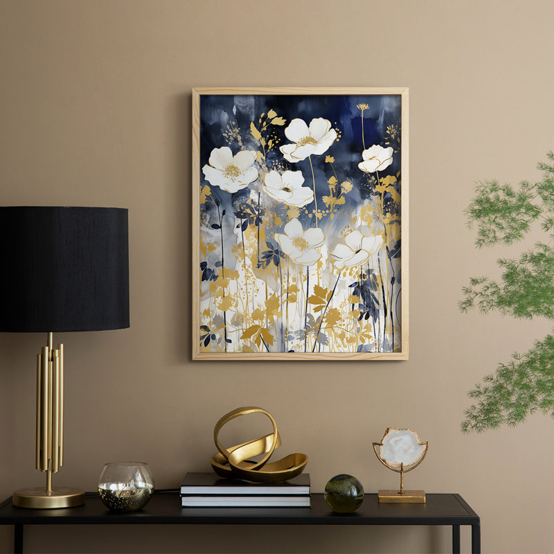 Reproduction encadrée FLORAL Series CCDCLXXVI - bois massif, H 11 po x l 9 po