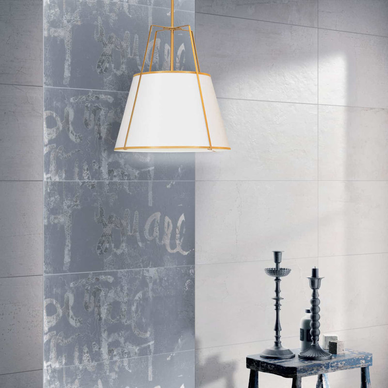 Luminaire suspendu 1 lumière Rosalyn, Or, Blanc / Doré