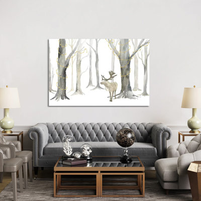Christmas Forest Landscape by Tara Reed - Wrapped Canvas Painting