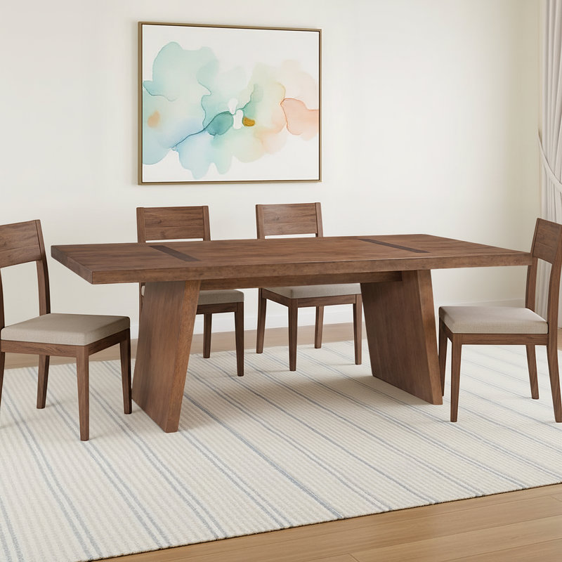 Lawler Solid and Manufactured Wood Dining Table 