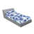 Bleu ciel foncé, blanc / floral est en rupture de stock