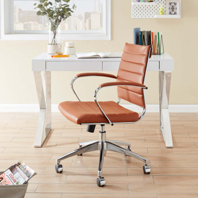 Fauteuil de direction à dossier moyen cannelé Modway Jive