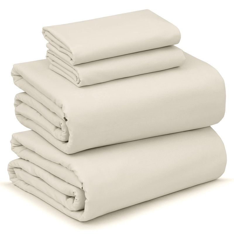 100% Cotton Sheets Sets Soft Crispy Percale Cooling Sheets 16 Inch Deep Pocket Bed Sheets, Arctic Wolf