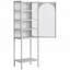 Armoire de rangement à 5 niveaux avec portes en verre trempé et tablettes réglables pour des solutions de rangement modernes-294955693