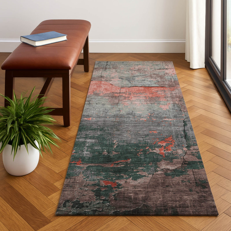 Premium Machine Washable Larrison AMF1780 Modern Rug, Runner 2'3" x 7'6"