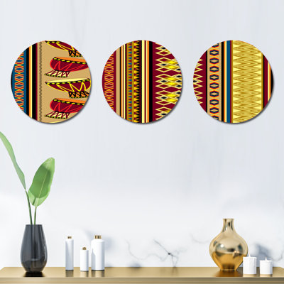 Ensemble de 3 décorations murales tambour africain