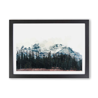 Snow Upon The Mountains In Canada - Single Picture Frame Print