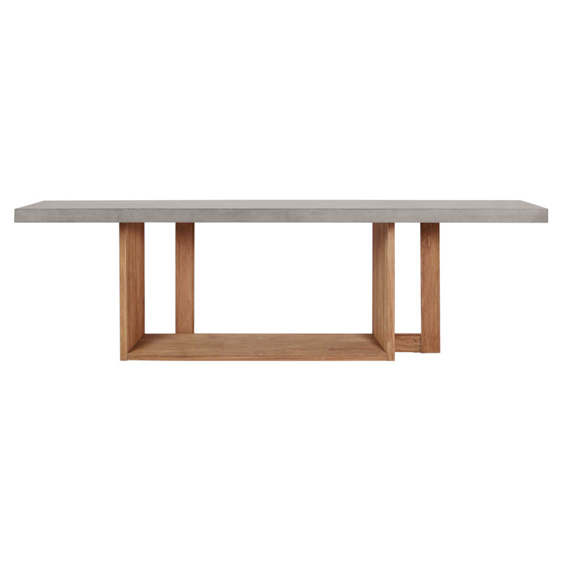 Lucca Rectangular Concrete Outdoor Buffet & Console Table, Slate Gray