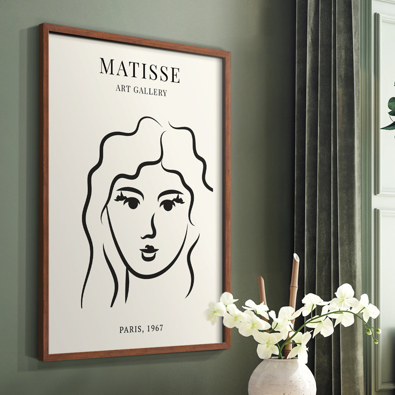 Matisse Lxx, reproduction encadrée - bois massif, Brun, H 10 po x l 8 po