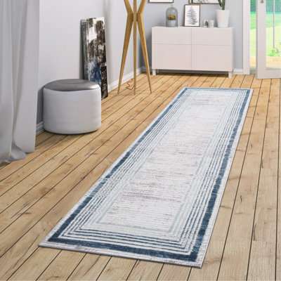 Blue// 2X8 Non-Shedding Area Rug, Stain-, Enhances Bedroom, Living Room, Dining Home Office Stylish Rug 2X8, Blue//, Stain For Dining, Interior